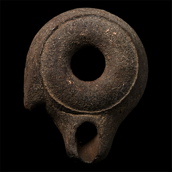 Greek Pottery Oil Lamp