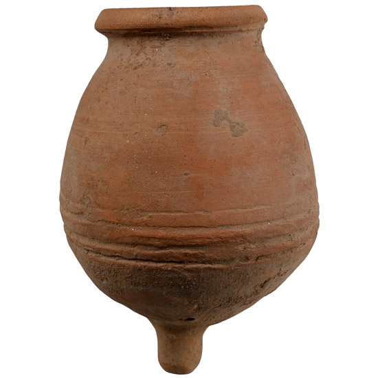 Roman Ribbed Terracotta Vessel