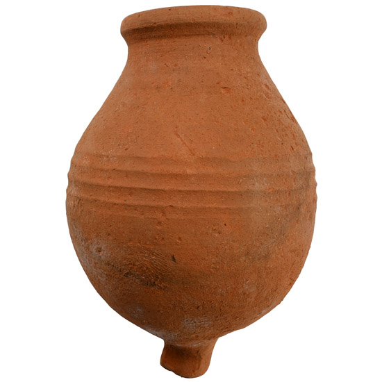 Roman Ribbed Terracotta Jar