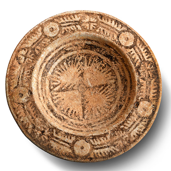 Western Asiatic Faience Bowl with Floral Motifs