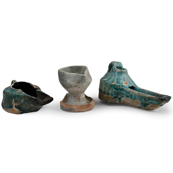 Western Asiatic Glazed Terracotta Oil Lamp Collection