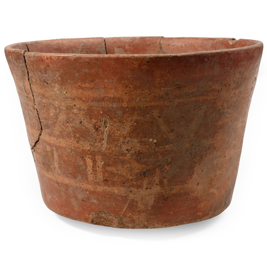 Pre-Columbian Painted Terracotta Flared Vessel