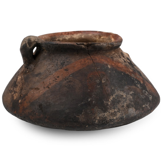 Pre-Columbian Painted Terracotta Handled Jar