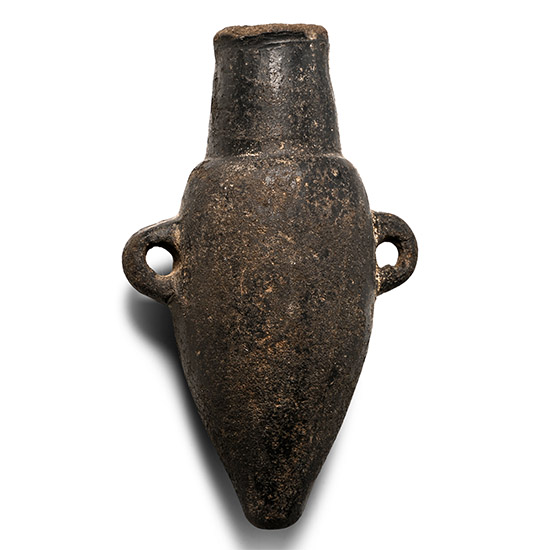 Pre-Columbian Black Ware Terracotta Oil Vessel