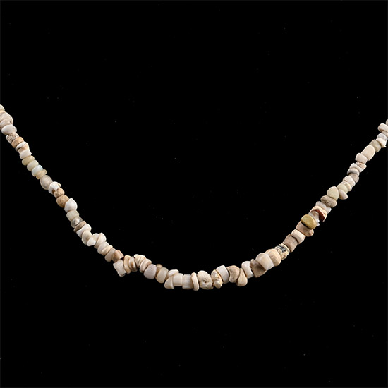 Western Asiatic White Stone Bead Necklace String