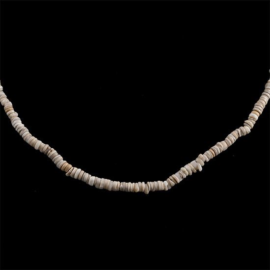 Western Asiatic White Stone Bead Necklace String
