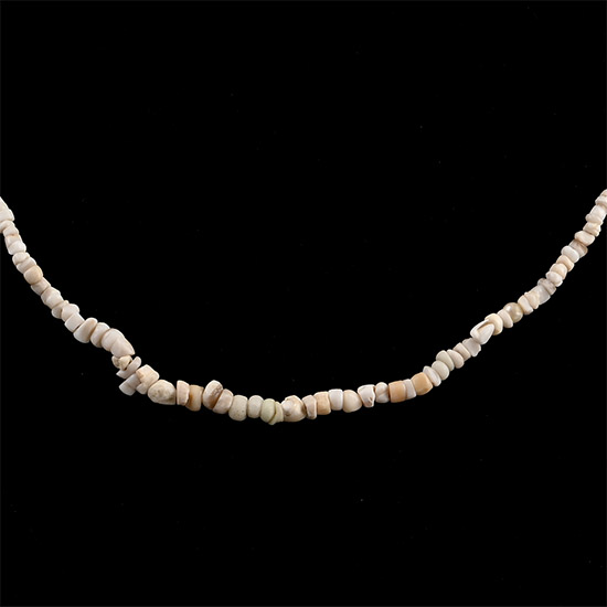 Western Asiatic White Stone Bead Necklace String