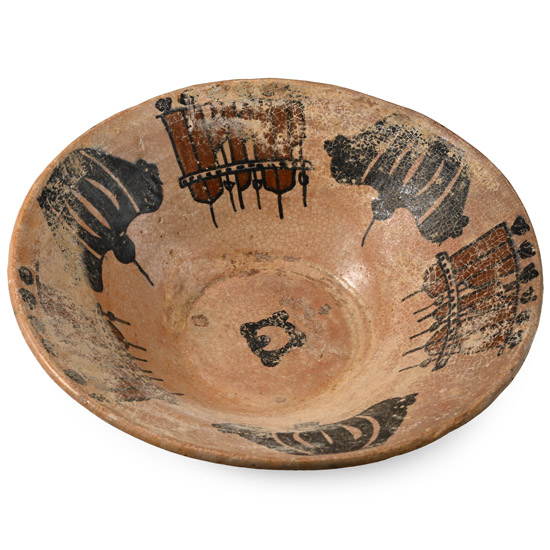 Western Asiatic Style Glazed Terracotta Bowl