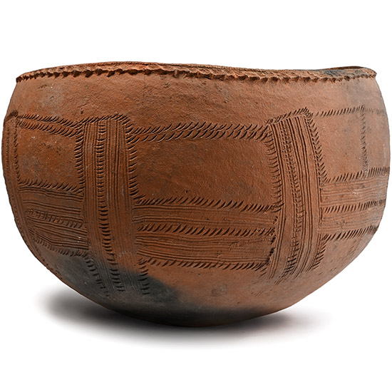Oceanic Decorated Terracotta Cooking Bowl