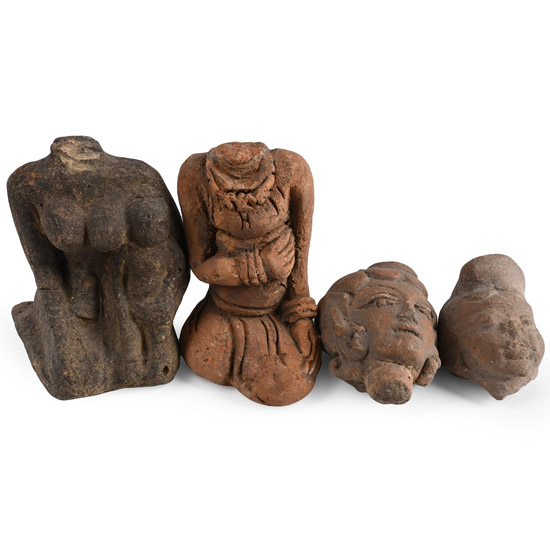 Majapahit Terracotta Head and Body Group