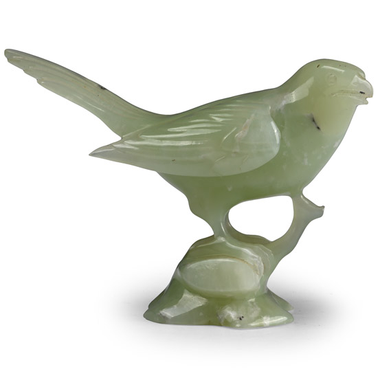 Carved Bowenite Bird Figurine