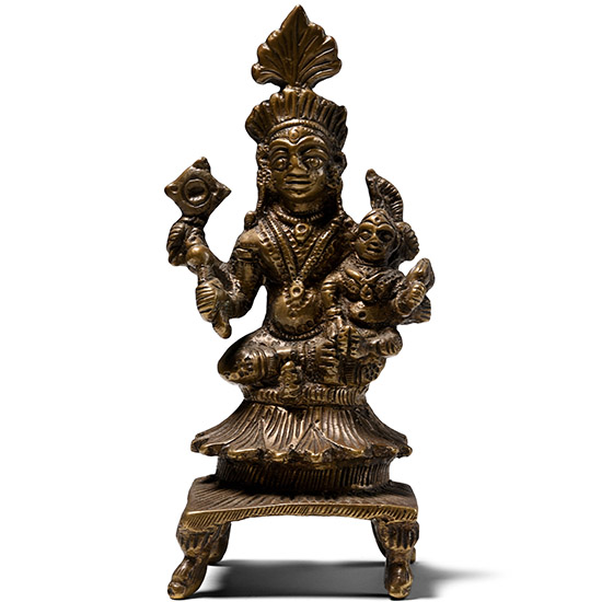 Antique Bronze Figure of Vishnu with Lakshmi