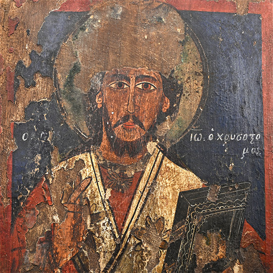 Antique Icon of Saint John Chrysostomos