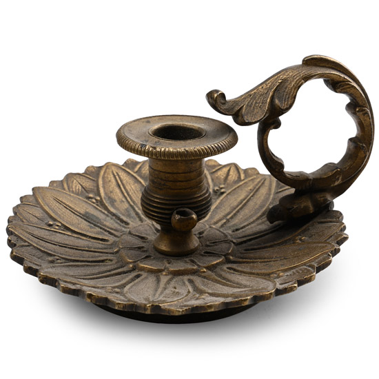 Ottoman Brass Chamber Candlestick