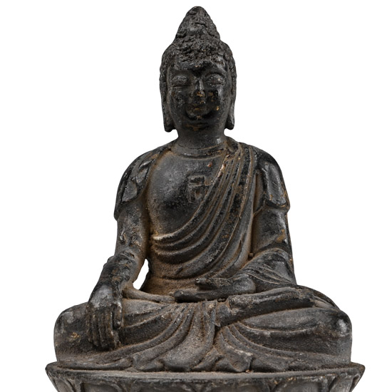 Antique Bronze Seated Buddha Figure