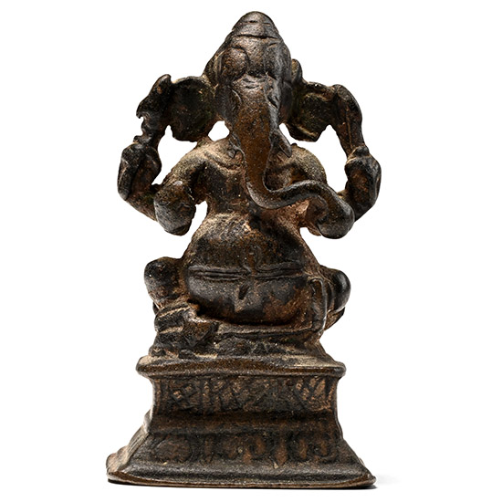 Antique Bronze Figure of Ganesh Seated