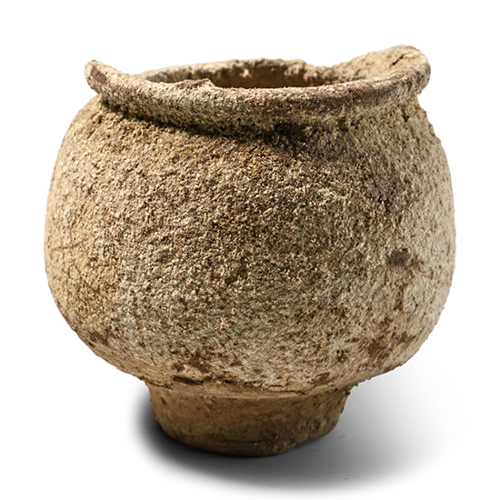 Jordanian Ceramic Lipped Jar