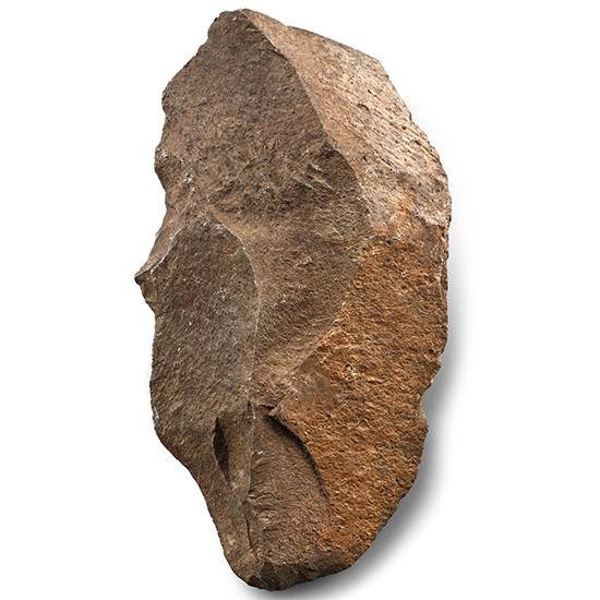 Large Welsh Stone Age Inscribed Knapped Flint Scraper