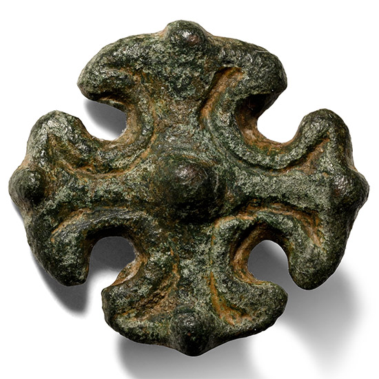 Saxon Bronze Brooch in the Form of a Cross