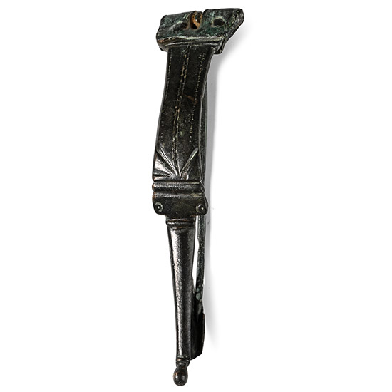 Large Roman Bronze Wolf-Headed Bow Brooch