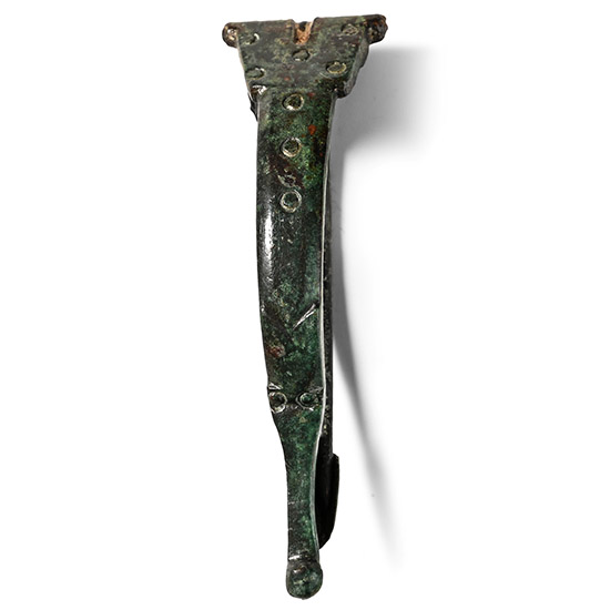 Medium Roman Bronze Wolf-Headed Bow Brooch