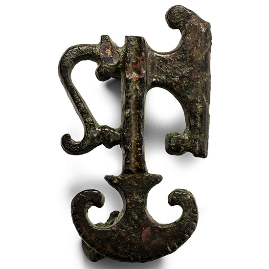 Roman Bronze Axehead Plate Brooch