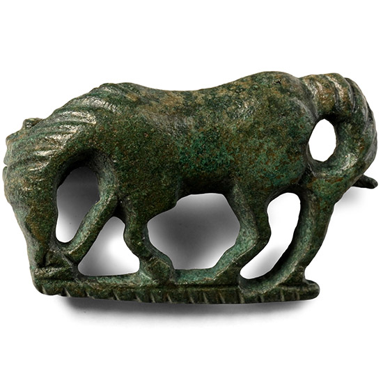 Roman Bronze Horse Plate Brooch