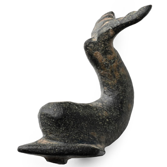 Roman Bronze Dolphin Statuette