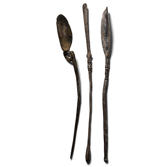 Roman Silver Medical Instrument Group