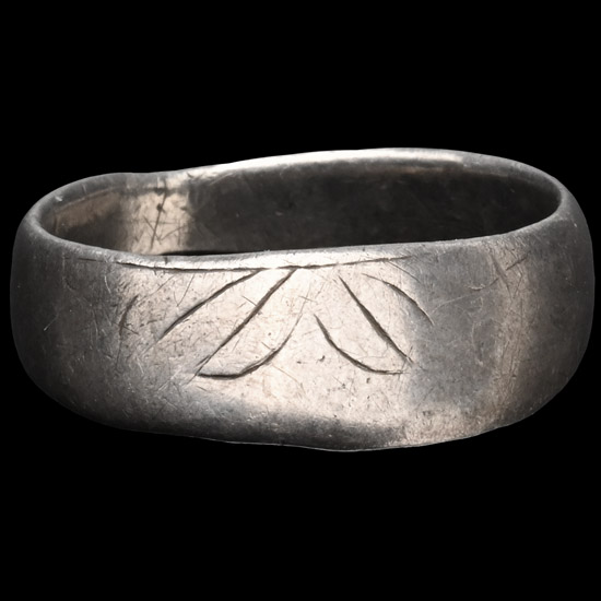 Byzantine Silver Archers Thumb Ring