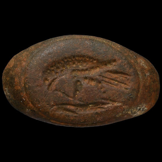 Roman Bronze Ring with Eagle and Hare