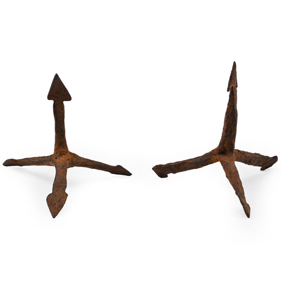 Medieval Iron Anti-Cavalry Caltrop Pair