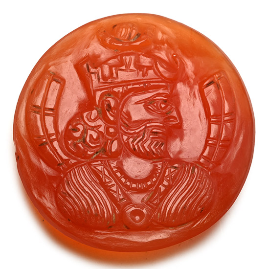 Sasanian Style Gemstone with Crowned Bust