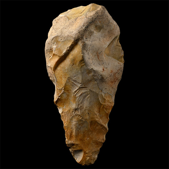 Hampshire Stone Age Kapped Flint Ficron Handaxe