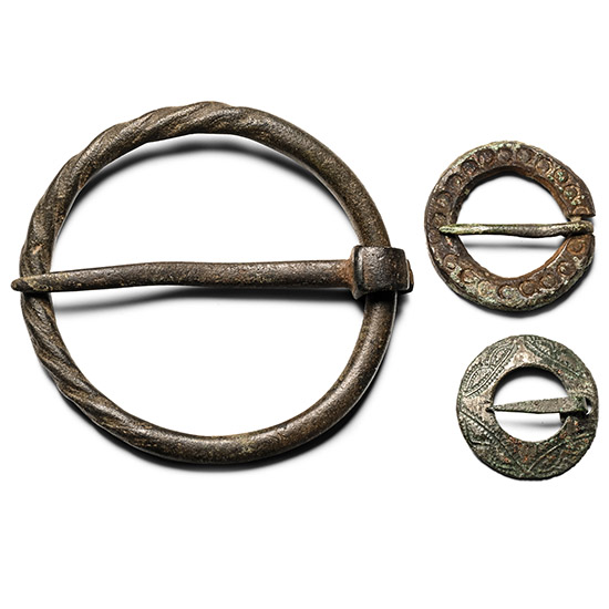 Medieval Bronze Ring Brooch Group