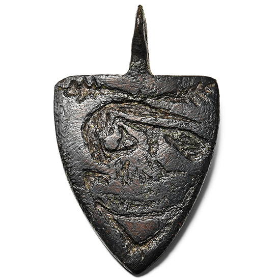 Medieval Knights Bronze Heraldic Horse Harness Pendant with Pelican