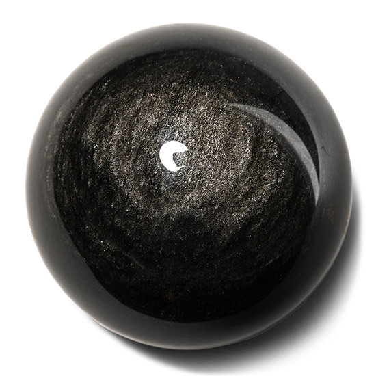 Silver Sheen Obsidian Sphere