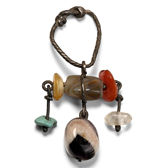 Viking Age Silver Pendant with Polished Bead Drops