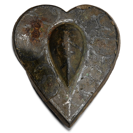Viking Age Bronze Mount with Niello Inlaid Design