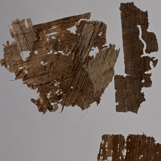 Egyptian Papyrus Fragments in Display Stand