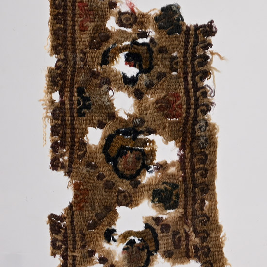 Egyptian Textile Fragment in Display Stand
