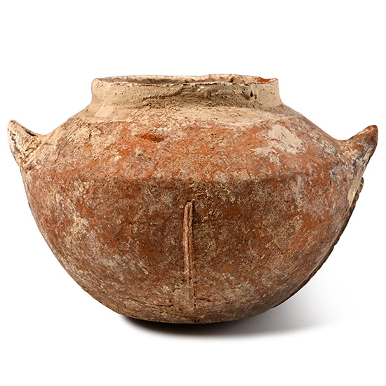 Western Asiatic Terracotta Two-Handled Storage Bowl
