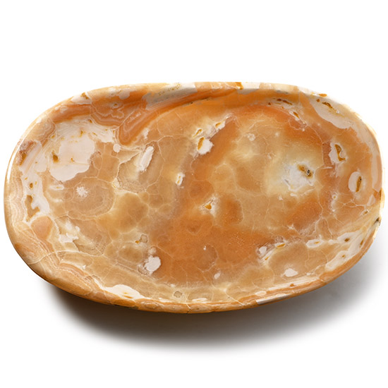 Large Carved and Polished Oval Onyx Dish
