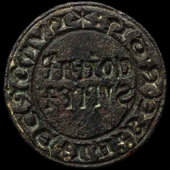Medieval Bronze Official Flexborough Hundred Constables Seal Matrix