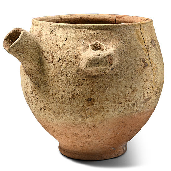 Roman Terracotta Three-Handled Spouted Jar