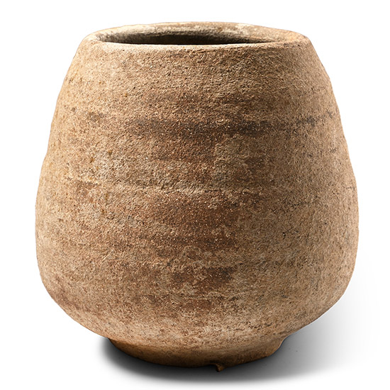 Large Carthaginian Buffware Ribbed Cup