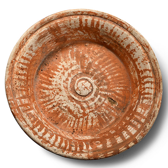Late Roman Terracotta Dish with Geometric Design