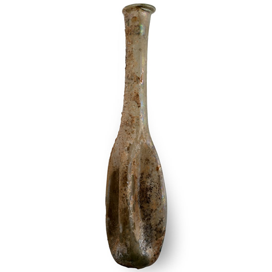 Roman Tall Pinched Glass Ungentarium