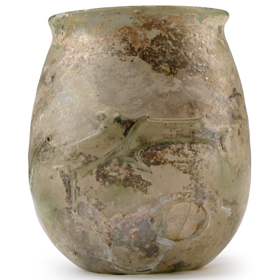 Roman Iridescent Translucent Glass Beaker