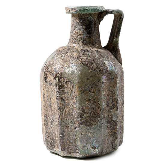 Large Roman Iridescent Twelve-Sided Jug